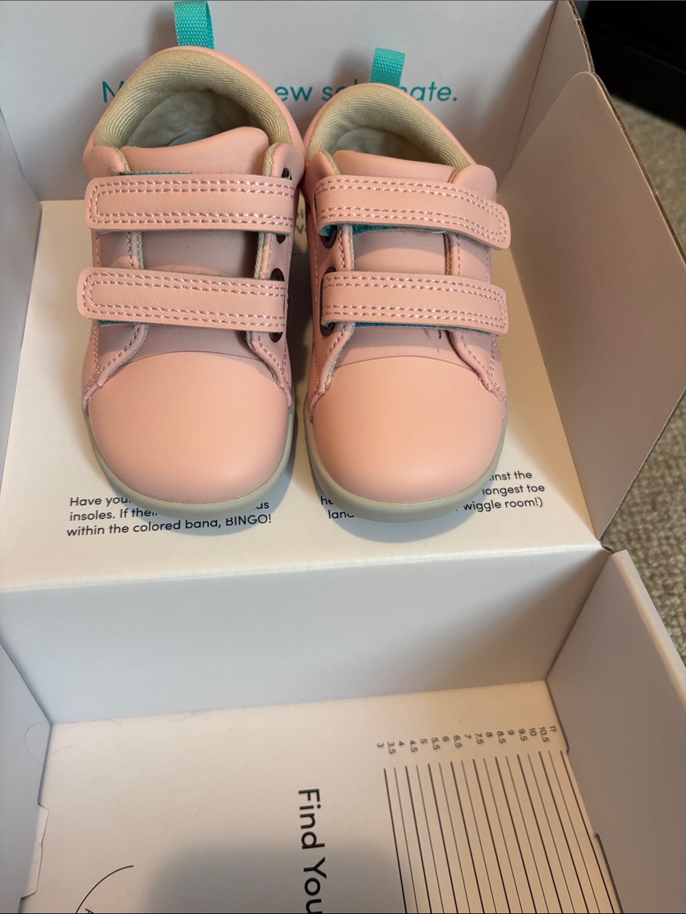 Ten little 6.5 Kids Pink Velcro Sneakers